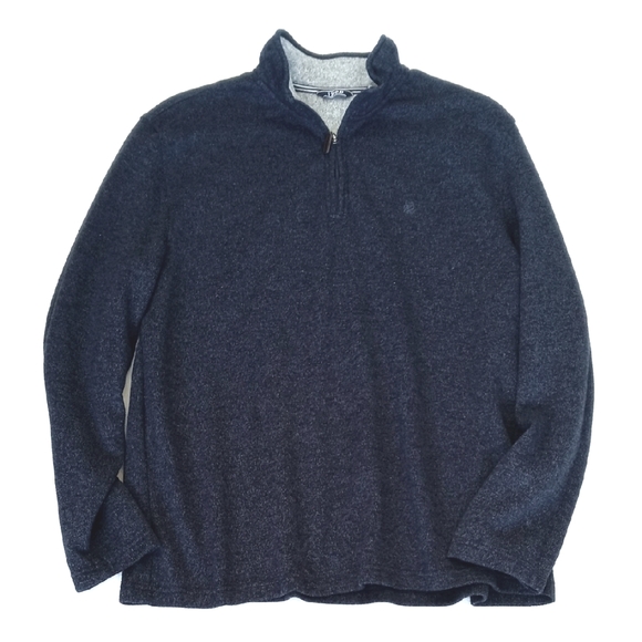 Izod Other - Men's Izod Heathered Navy Blue Half-Zip Long Sleeve Sweater XXL